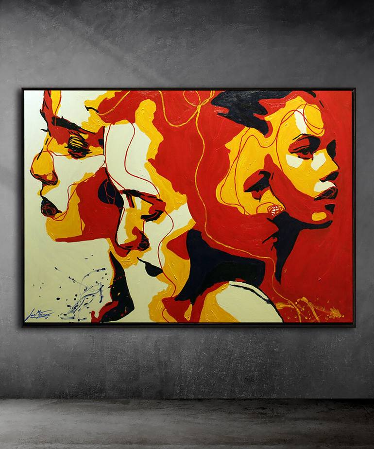 Original Abstract Expressionism Portrait Painting by Juca Máximo