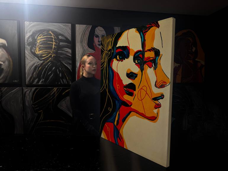 Original Abstract Expressionism Body Painting by Juca Máximo