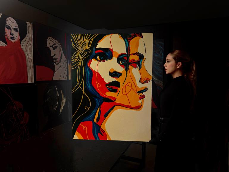 Original Abstract Expressionism Body Painting by Juca Máximo