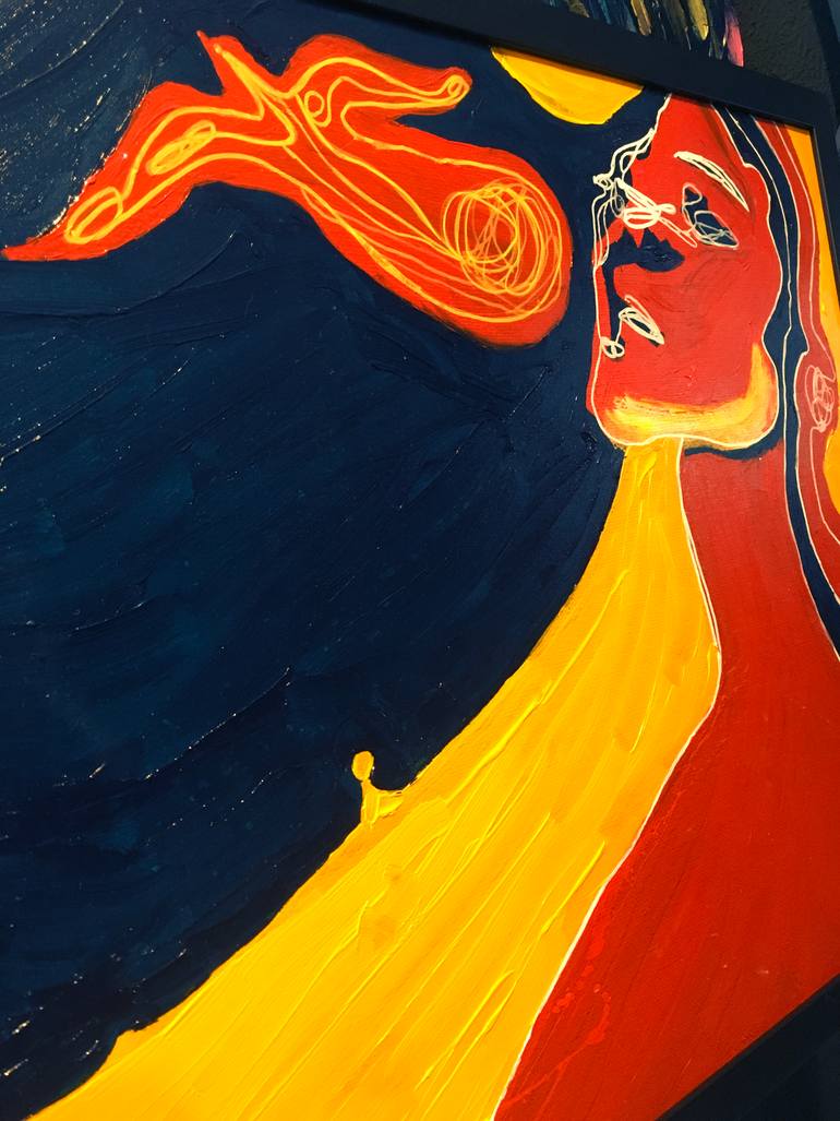 Original Abstract Expressionism Abstract Painting by Juca Máximo