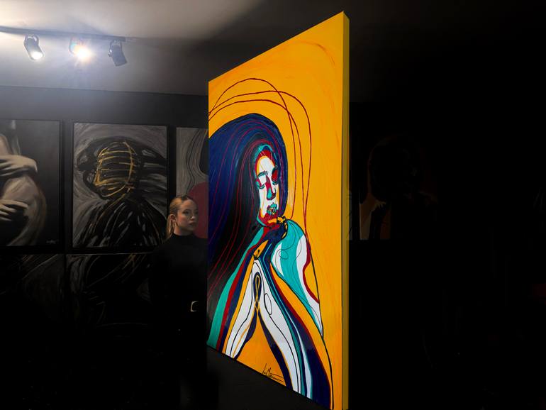 The Silent Bloom of Identity Painting by Juca Máximo | Saatchi Art