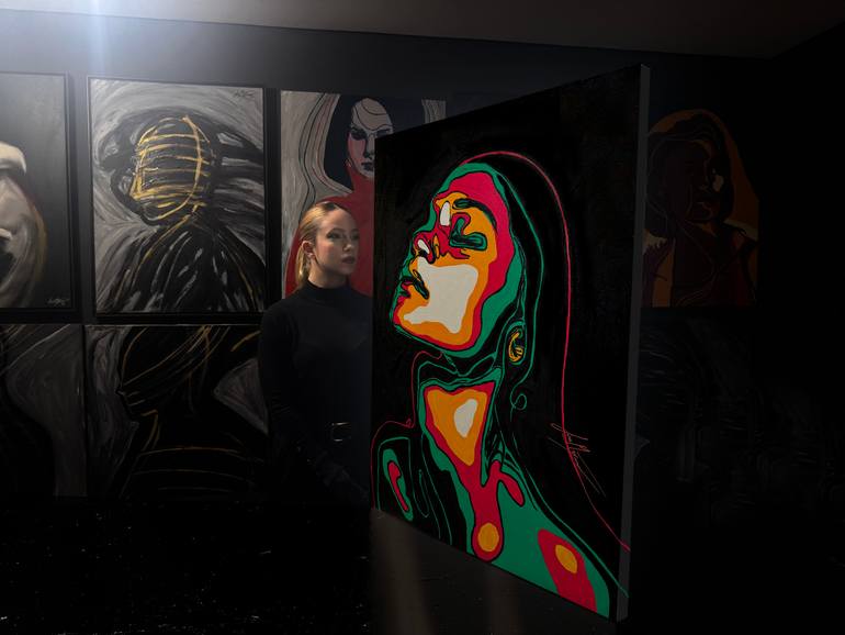 Original Expressionism People Painting by Juca Máximo