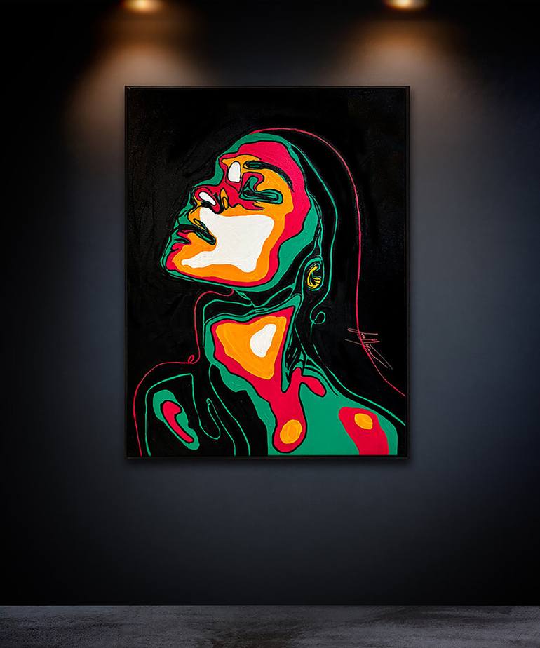 Original Expressionism People Painting by Juca Máximo