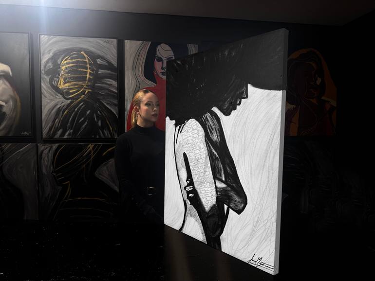 Original Abstract Expressionism People Painting by Juca Máximo