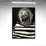 “Picasso” artist technique. 3kg of glass on canvas. Anyone who approaches to see Picasso's face up close will see his face reflected with the technique that enshrined him, cubism.