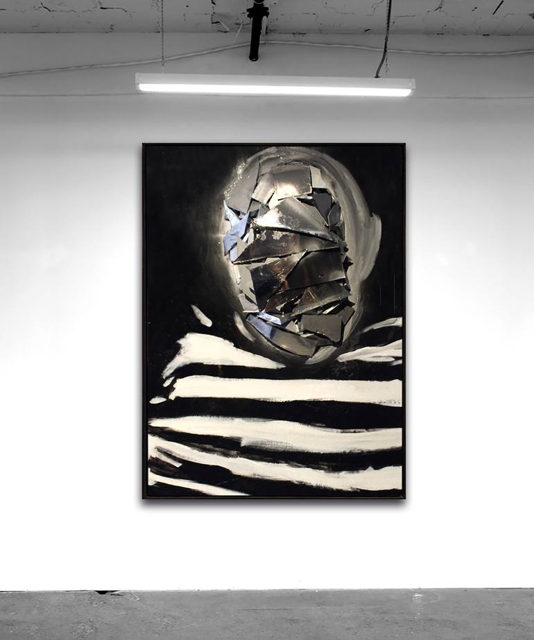 Original Abstract Expressionism Portrait Installation by Juca Máximo
