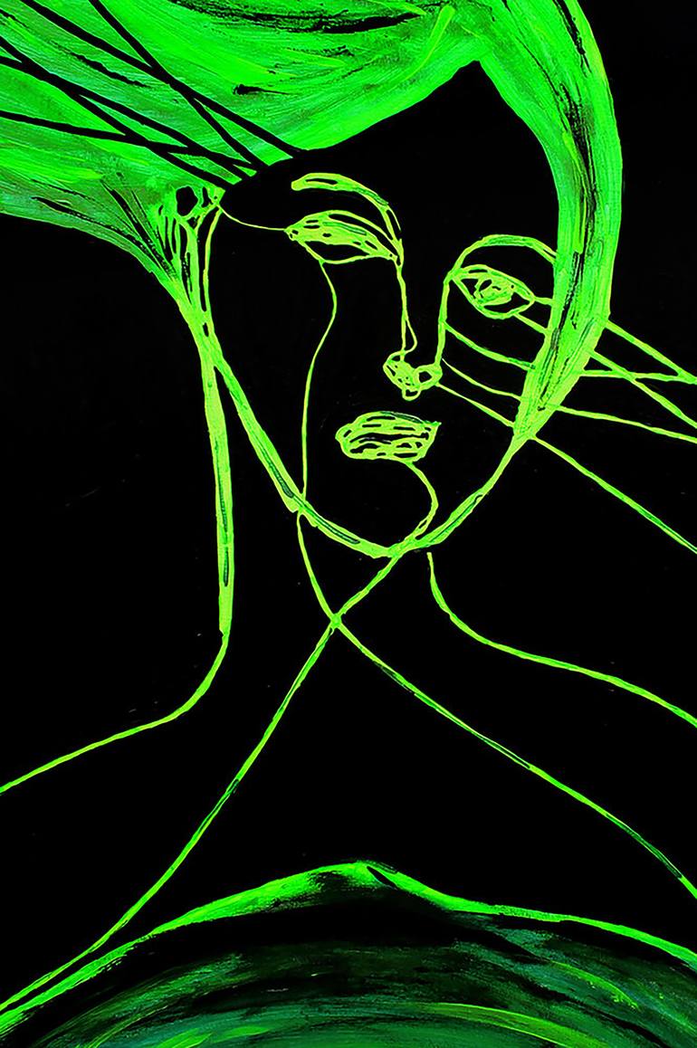 Original Abstract Expressionism People Painting by Juca Máximo