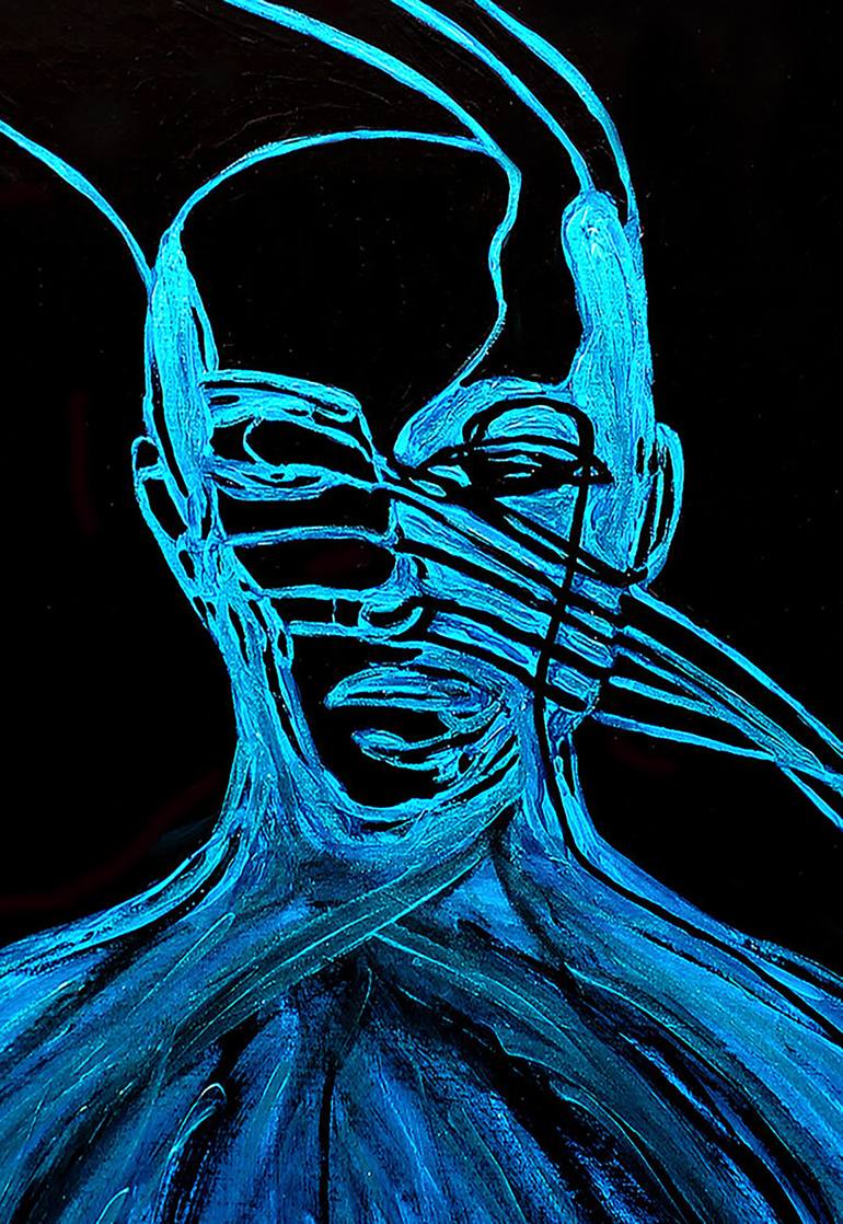 Original Abstract People Painting by Juca Máximo