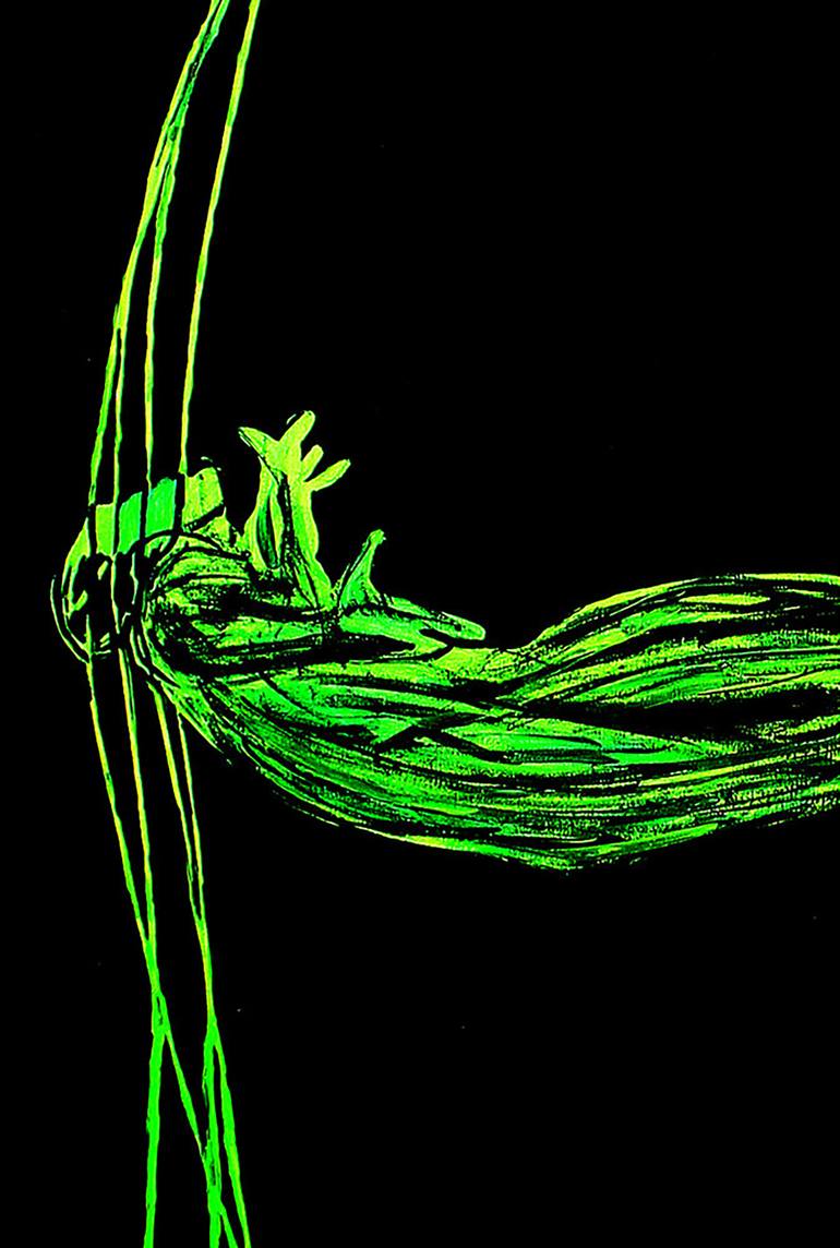 Original Abstract Expressionism Body Painting by Juca Máximo