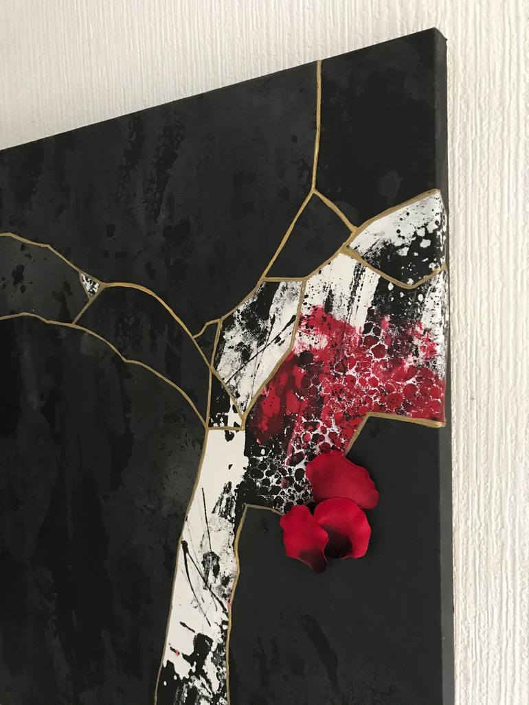 Original Abstract Expressionism Abstract Painting by Hisae Sasaki