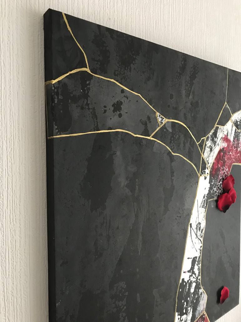 Original Abstract Expressionism Abstract Painting by Hisae Sasaki