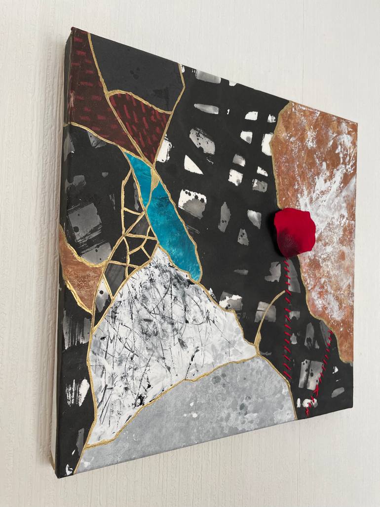 Original Abstract Expressionism Abstract Painting by Hisae Sasaki