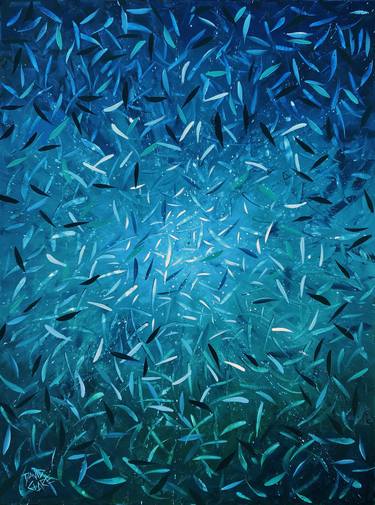 Print of Abstract Fish Paintings by David Clare