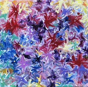 Print of Abstract Floral Paintings by David Clare