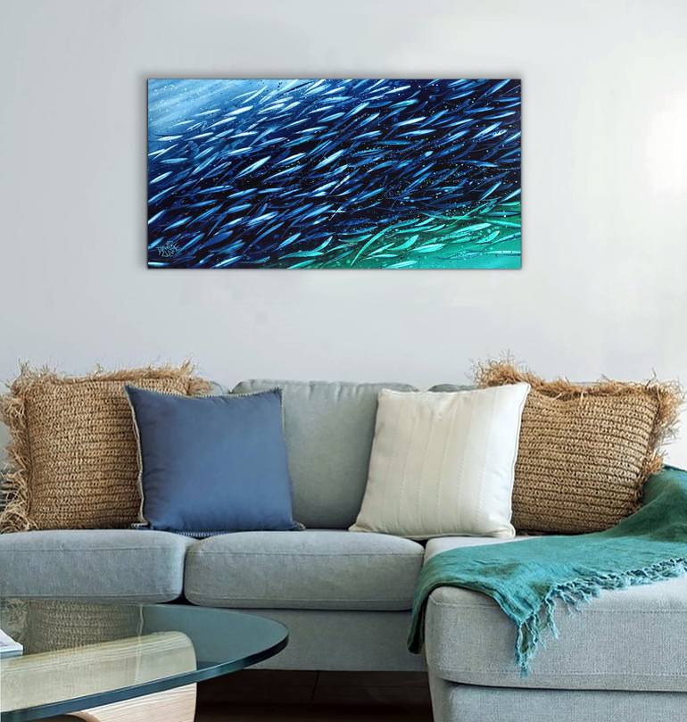 Original Abstract Seascape Painting by David Clare
