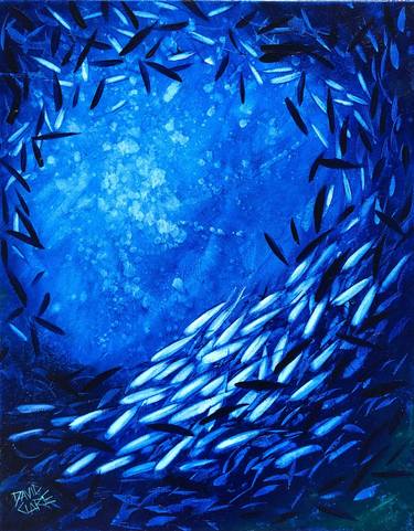 Print of Abstract Fish Paintings by David Clare