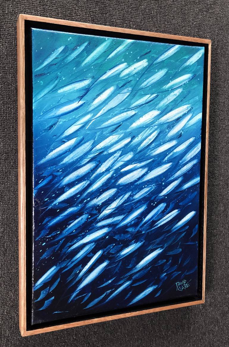 Original Abstract Fish Painting by David Clare