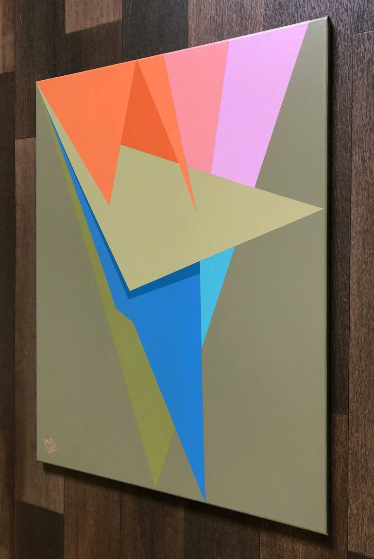 Original Abstract Geometric Painting by David Clare