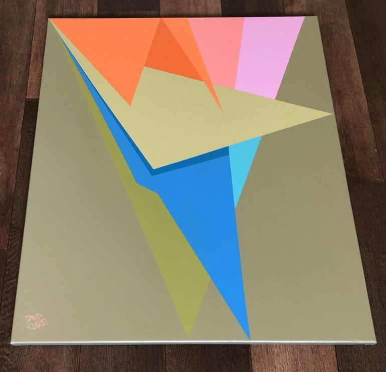 Original Abstract Geometric Painting by David Clare
