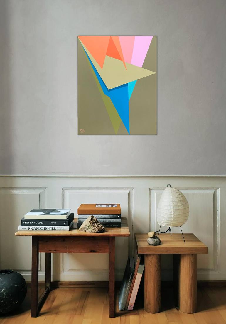 Original Abstract Geometric Painting by David Clare