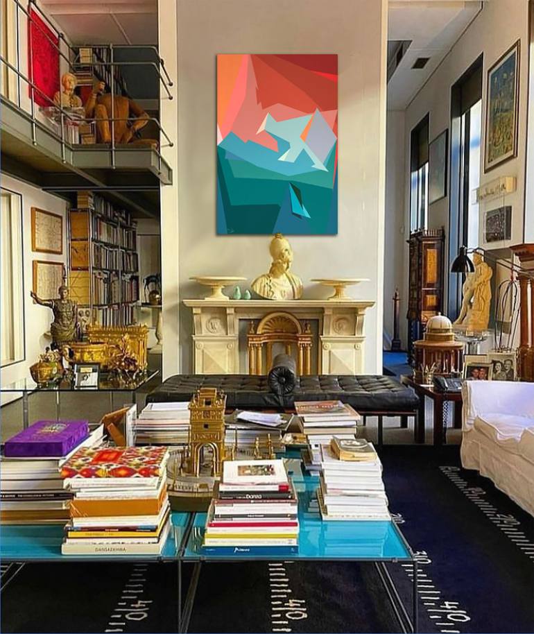 Original Abstract Geometric Painting by David Clare