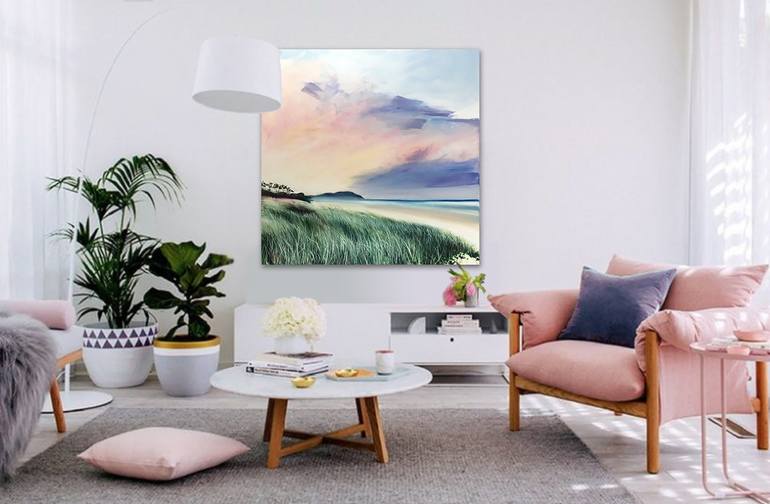 Original Impressionism Beach Painting by David Clare