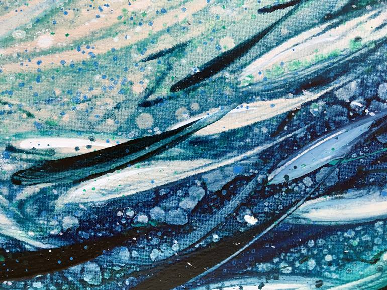 Original Abstract Fish Painting by David Clare