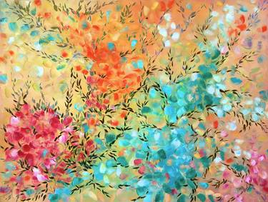 Print of Abstract Floral Paintings by David Clare