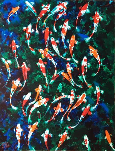 Print of Abstract Fish Paintings by David Clare