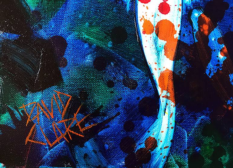Original Abstract Fish Painting by David Clare