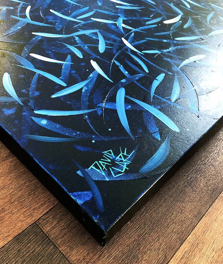 Original Abstract Fish Painting by David Clare