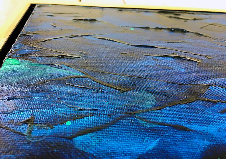 Blue And Aqua Ripples Painting by David Clare | Saatchi Art