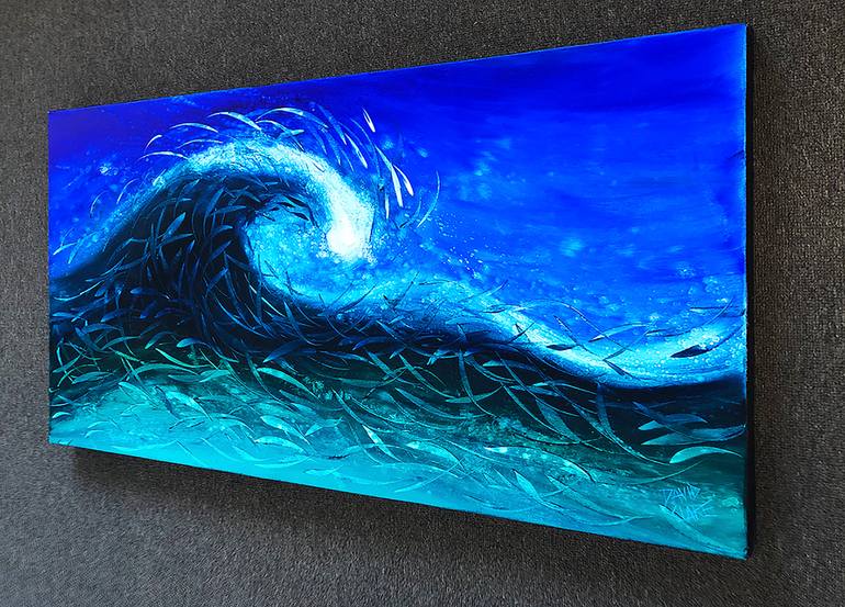 Original Abstract Beach Painting by David Clare