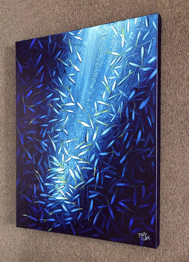 Original Abstract Fish Painting by David Clare