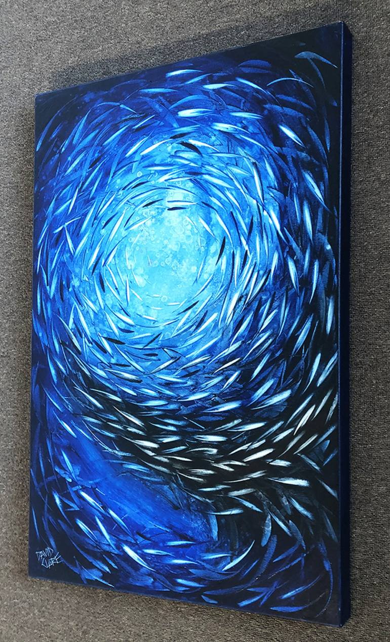 Original Abstract Fish Painting by David Clare