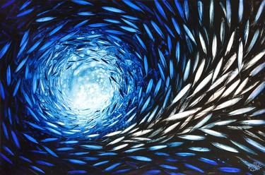 Print of Abstract Fish Paintings by David Clare