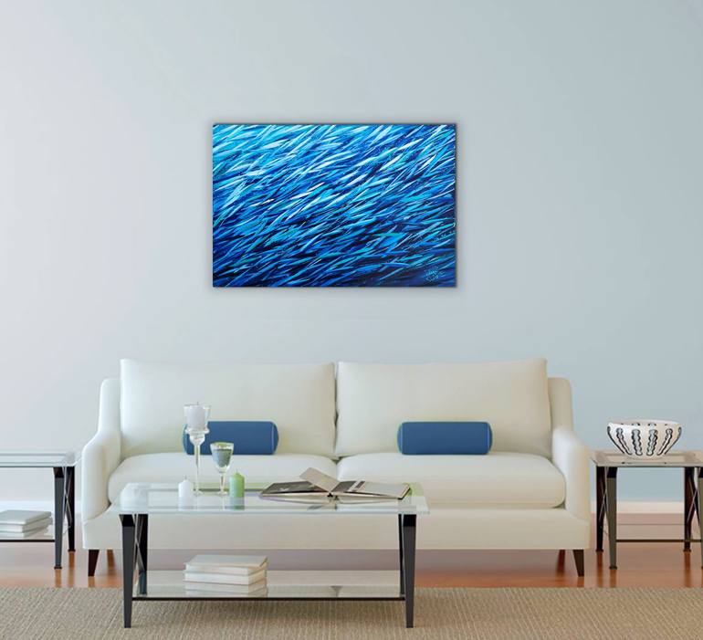 Original Abstract Beach Painting by David Clare