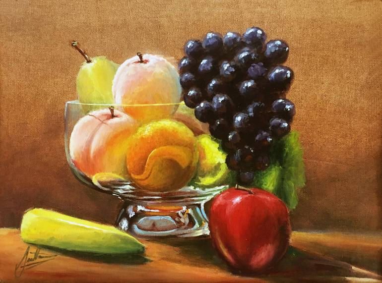 still life paintings of fruit bowls