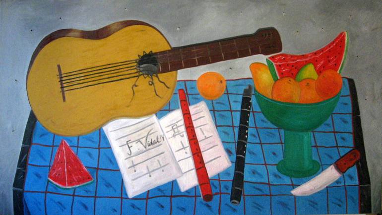 Guitar With Still Life