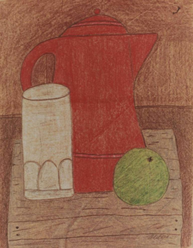 Still Life With Red Coffe Pot