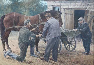 Print of Rural life Paintings by Hryhorii Zoryk