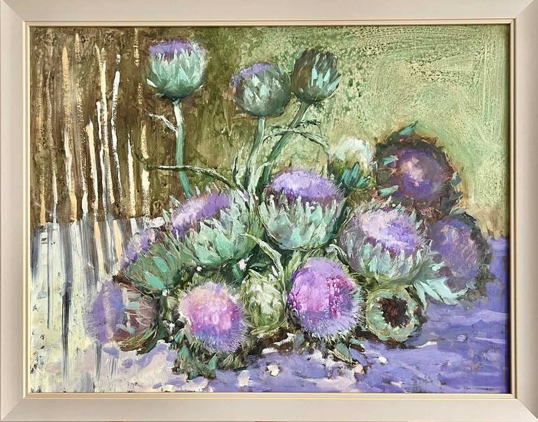 Original Impressionism Floral Painting by Evgenia Ocell