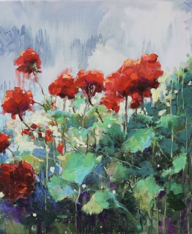 Original Impressionism Floral Paintings by Evgenia Ocell