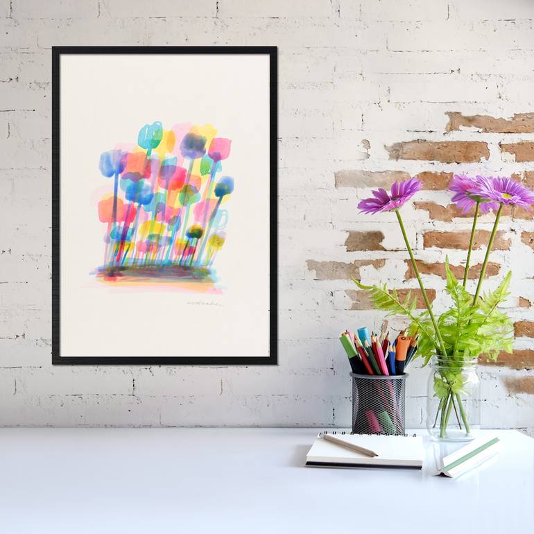 Original Abstract Nature Painting by Evelien Van Der Zaken
