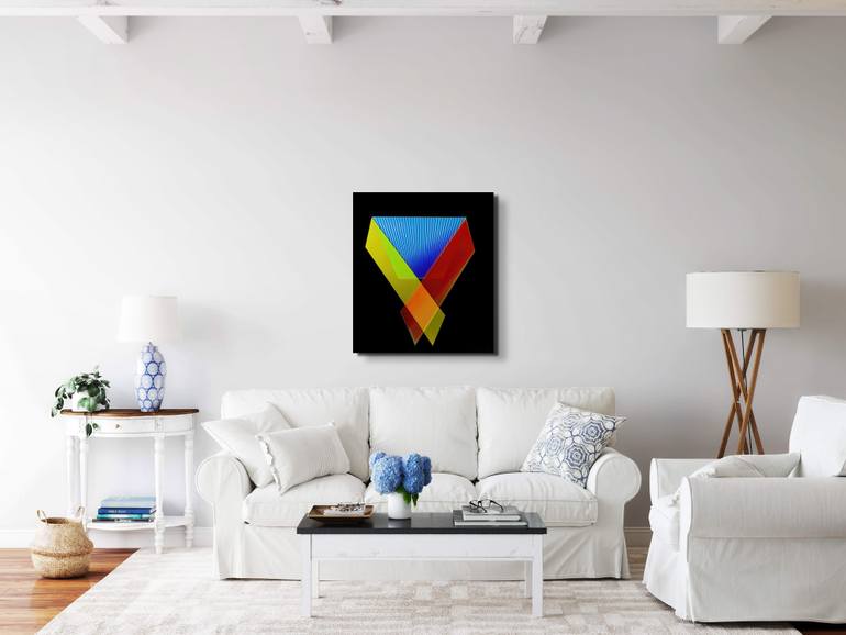Original Op Art Abstract Painting by Rossana Kelton
