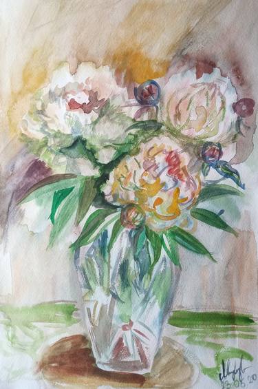 Original Impressionism Floral Paintings by MARIA MEDVEDEVA