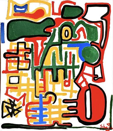 Original Abstract Expressionism Abstract Paintings by Jr Sibaja