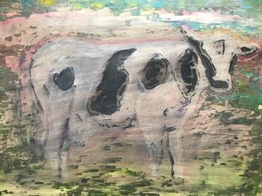 Original Cows Painting by Dmytro Grishchenko