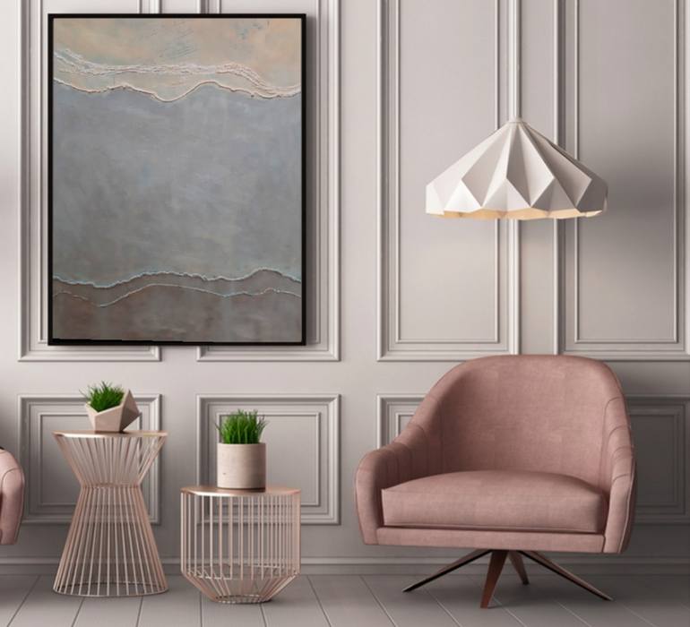 Original Minimalism Abstract Painting by Laura Carmen Todoran
