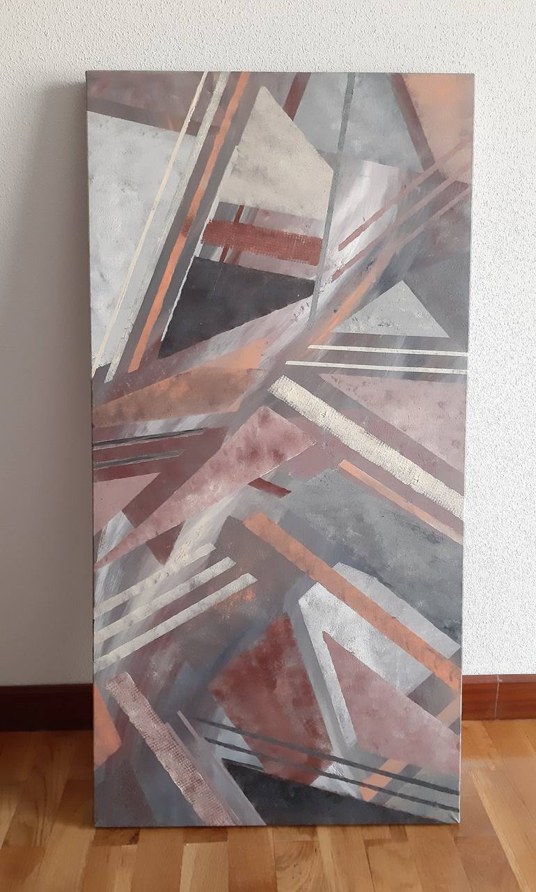 Original geometric Abstract Painting by Laura Carmen Todoran
